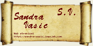 Sandra Vasić vizit kartica